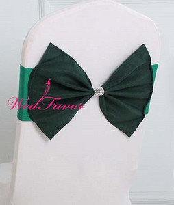 20db Spandex Lycra sztreccs szék pántok poliészter masnival és hálós gyémánt csattal szállodai esküvői party dekorációhoz