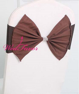 20db Spandex Lycra sztreccs szék pántok poliészter masnival és hálós gyémánt csattal szállodai esküvői party dekorációhoz