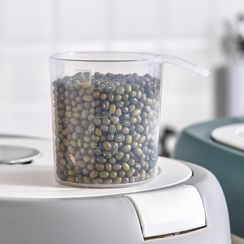 Virtuvės talpykla 10 kg kibiras Drėgmei atspari vabzdžiams ryžių dėžutė Hermetiška ryžių dėžė miltų laikymo talpa naminių gyvūnėlių ėdalo parduotuvės dėžutė