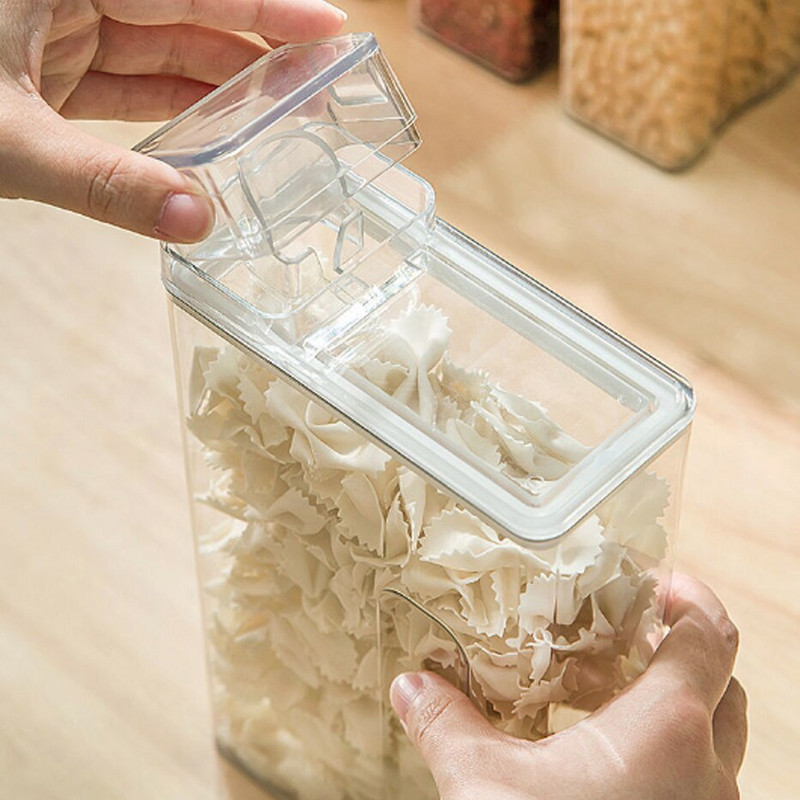 1230 ml Kuhinjska kutija za pohranu hrane Plastični prozirni spremnik Podboca deterdženta za rublje u kupaonici Boca organizatora koja se može ponovno puniti
