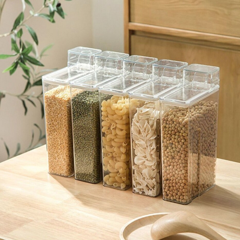 1230 ml Kuhinjska kutija za pohranu hrane Plastični prozirni spremnik Podboca deterdženta za rublje u kupaonici Boca organizatora koja se može ponovno puniti