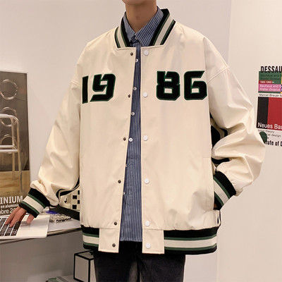 Jachetă bărbătească la modă, cu imprimeu și închidere cu nasturi