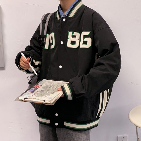 Jachetă bărbătească la modă, cu imprimeu și închidere cu nasturi