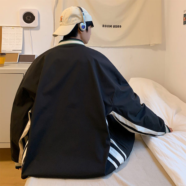 Jachetă bărbătească la modă, cu imprimeu și închidere cu nasturi