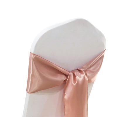 Besplatna dostava Paket od 25 satenskih leptir mašni za svadbu Dekoracija hotelske stolice