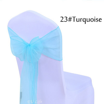 Pakiranje od 25 komada Pojas za stolicu od prozirne organze Leptir mašne 18x275 cm Ukrasna stolica za svečanosti vjenčanja