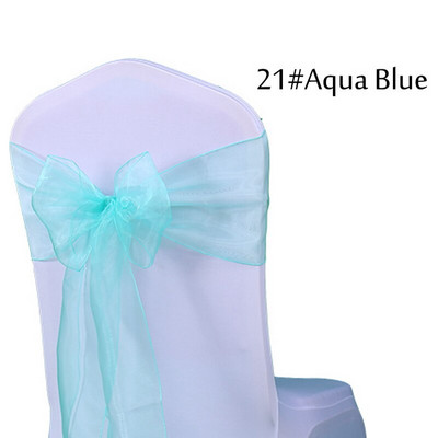 Pakiranje od 25 komada Pojas za stolicu od prozirne organze Leptir mašne 18x275 cm Ukrasna stolica za svečanosti vjenčanja