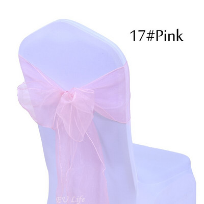 Pakiranje od 25 komada Pojas za stolicu od prozirne organze Leptir mašne 18x275 cm Ukrasna stolica za svečanosti vjenčanja