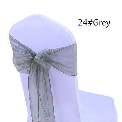 Pakiranje od 25 komada Pojas za stolicu od prozirne organze Leptir mašne 18x275 cm Ukrasna stolica za svečanosti vjenčanja