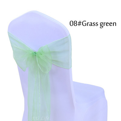 Pakiranje od 25 komada Pojas za stolicu od prozirne organze Leptir mašne 18x275 cm Ukrasna stolica za svečanosti vjenčanja