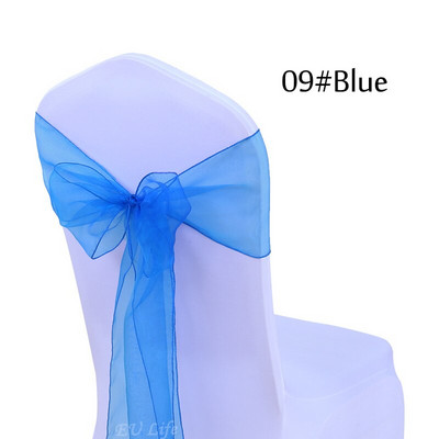 Pakiranje od 25 komada Pojas za stolicu od prozirne organze Leptir mašne 18x275 cm Ukrasna stolica za svečanosti vjenčanja