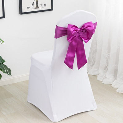 20 buc Benzi pentru scaune elastice din spandex cu fundă din satin Cerceve pentru scaune din satin Lycra gata făcute pentru petrecere, hotel, decorare de nuntă