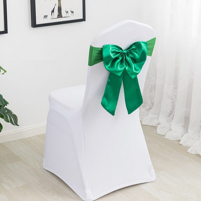 20 buc Benzi pentru scaune elastice din spandex cu fundă din satin Cerceve pentru scaune din satin Lycra gata făcute pentru petrecere, hotel, decorare de nuntă