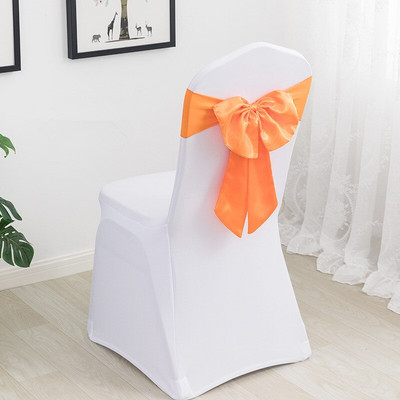 20 buc Benzi pentru scaune elastice din spandex cu fundă din satin Cerceve pentru scaune din satin Lycra gata făcute pentru petrecere, hotel, decorare de nuntă