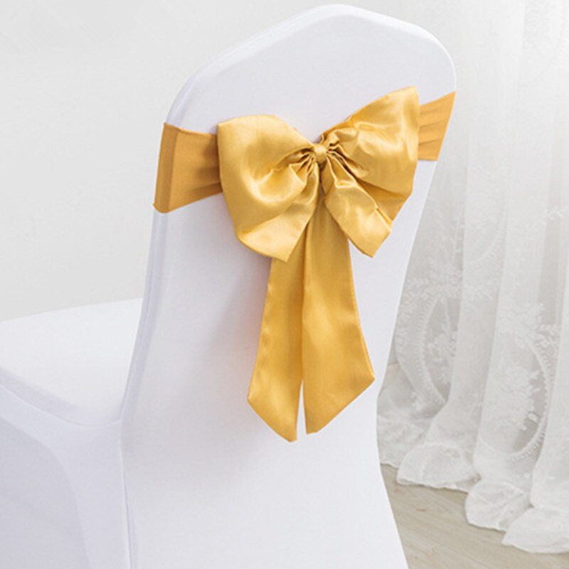 20 buc Benzi pentru scaune elastice din spandex cu fundă din satin Cerceve pentru scaune din satin Lycra gata făcute pentru petrecere, hotel, decorare de nuntă