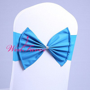 20 vnt Elastinė Lycra Vestuvinė kėdė Varčia elastinga kėdės juosta mazgai su poliesterio lankeliu vakarėlio viešbučio renginio dekoravimui