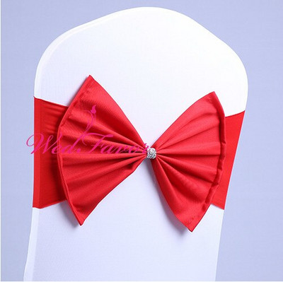 20 vnt Elastinė Lycra Vestuvinė kėdė Varčia elastinga kėdės juosta mazgai su poliesterio lankeliu vakarėlio viešbučio renginio dekoravimui