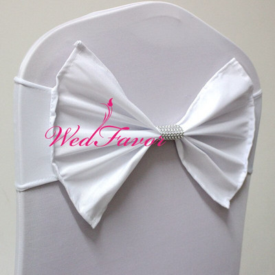 20 vnt Elastinė Lycra Vestuvinė kėdė Varčia elastinga kėdės juosta mazgai su poliesterio lankeliu vakarėlio viešbučio renginio dekoravimui