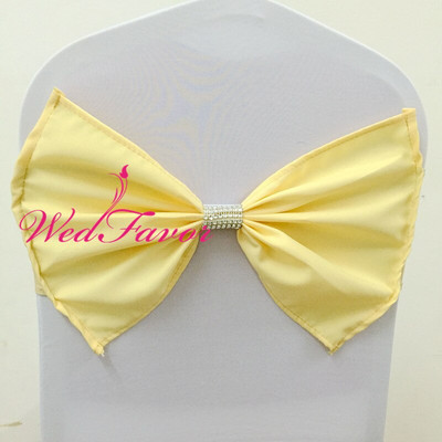 20 vnt Elastinė Lycra Vestuvinė kėdė Varčia elastinga kėdės juosta mazgai su poliesterio lankeliu vakarėlio viešbučio renginio dekoravimui