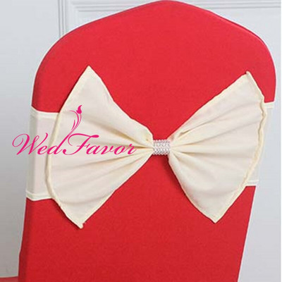 20 vnt Elastinė Lycra Vestuvinė kėdė Varčia elastinga kėdės juosta mazgai su poliesterio lankeliu vakarėlio viešbučio renginio dekoravimui