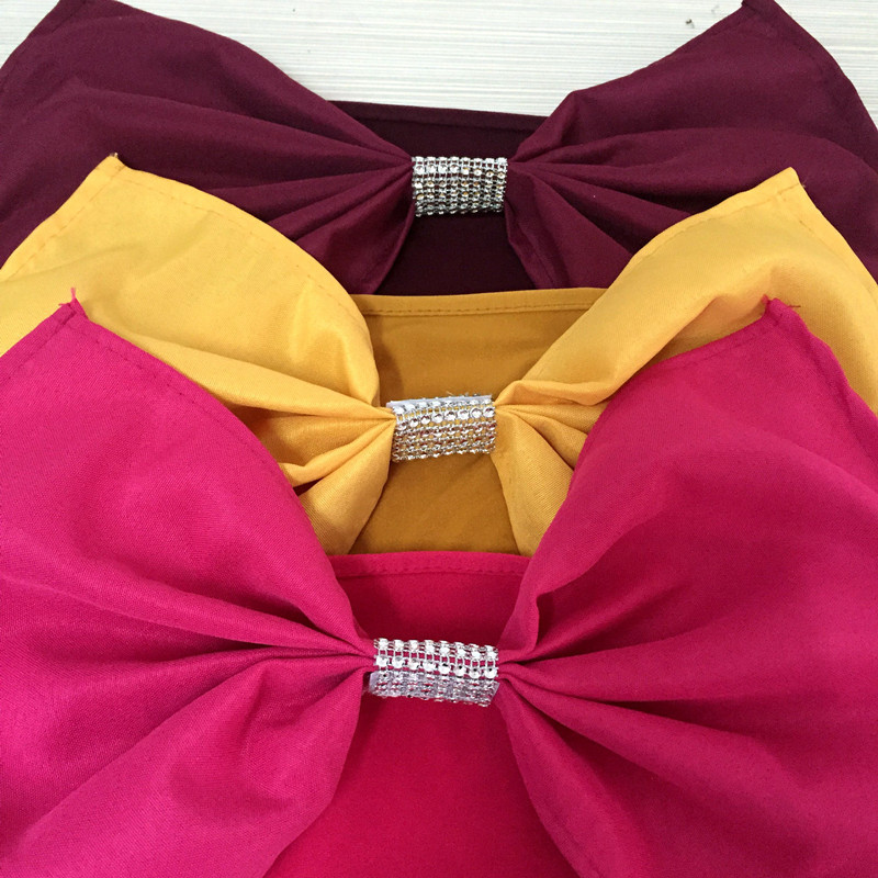 20 vnt Elastinė Lycra Vestuvinė kėdė Varčia elastinga kėdės juosta mazgai su poliesterio lankeliu vakarėlio viešbučio renginio dekoravimui