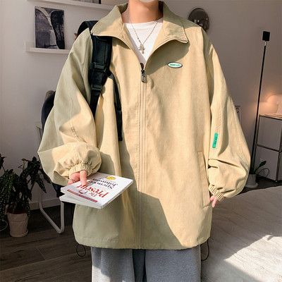 Geaca subtire de toamna cu fermoar - model lat