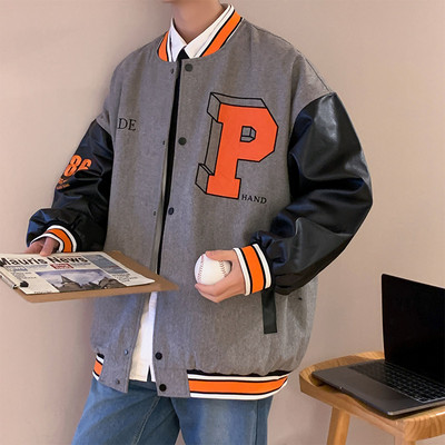 Vyriška sportinė beisbolo striukė su užrašais