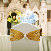 10/50 vnt. aukso blizgučiais varčios kėdės užvalkalas mazgas diržo lankelis renginiams banketui gimtadienio dekoras Vestuvių dekoras lauke satino juostelė