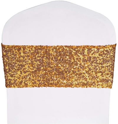 10/50 vnt. aukso blizgučiais varčios kėdės užvalkalas mazgas diržo lankelis renginiams banketui gimtadienio dekoras Vestuvių dekoras lauke satino juostelė