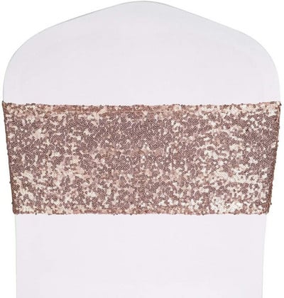 10/50 vnt. aukso blizgučiais varčios kėdės užvalkalas mazgas diržo lankelis renginiams banketui gimtadienio dekoras Vestuvių dekoras lauke satino juostelė