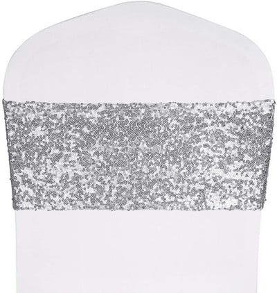 10/50 vnt. aukso blizgučiais varčios kėdės užvalkalas mazgas diržo lankelis renginiams banketui gimtadienio dekoras Vestuvių dekoras lauke satino juostelė