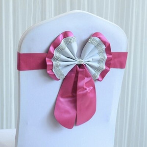 20PC Viešbutis Restoranas Vestuvės Banketas Elastiniai Laisvi Kaklaraiščiai Kėdės Atgal Gėlė Lankas Kėdės Dekoratyvinės juostelės Mariage kėdžių varčios