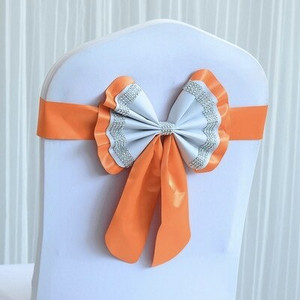 20PC Viešbutis Restoranas Vestuvės Banketas Elastiniai Laisvi Kaklaraiščiai Kėdės Atgal Gėlė Lankas Kėdės Dekoratyvinės juostelės Mariage kėdžių varčios