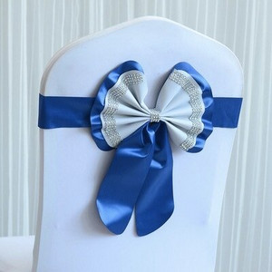 20PC Viešbutis Restoranas Vestuvės Banketas Elastiniai Laisvi Kaklaraiščiai Kėdės Atgal Gėlė Lankas Kėdės Dekoratyvinės juostelės Mariage kėdžių varčios