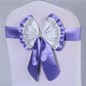 20PC Viešbutis Restoranas Vestuvės Banketas Elastiniai Laisvi Kaklaraiščiai Kėdės Atgal Gėlė Lankas Kėdės Dekoratyvinės juostelės Mariage kėdžių varčios