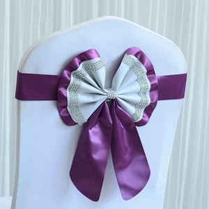 20PC Viešbutis Restoranas Vestuvės Banketas Elastiniai Laisvi Kaklaraiščiai Kėdės Atgal Gėlė Lankas Kėdės Dekoratyvinės juostelės Mariage kėdžių varčios