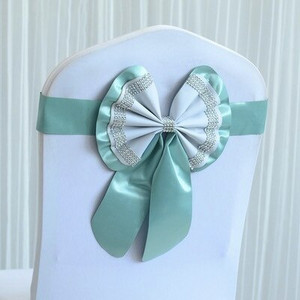 20PC Viešbutis Restoranas Vestuvės Banketas Elastiniai Laisvi Kaklaraiščiai Kėdės Atgal Gėlė Lankas Kėdės Dekoratyvinės juostelės Mariage kėdžių varčios