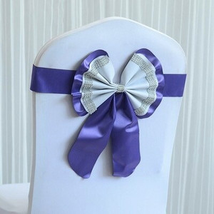 20PC Viešbutis Restoranas Vestuvės Banketas Elastiniai Laisvi Kaklaraiščiai Kėdės Atgal Gėlė Lankas Kėdės Dekoratyvinės juostelės Mariage kėdžių varčios