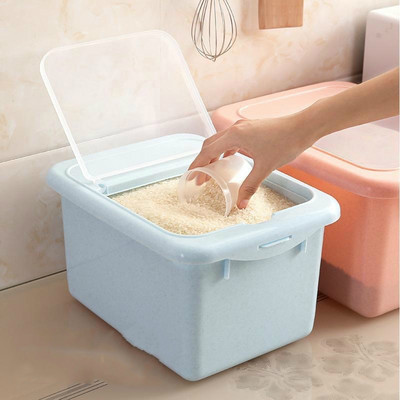 Nordic Plastic Dispenser Δημητριακών Κουτί αποθήκευσης Κουζίνα Τροφίμων Δοχείο κόκκων ρυζιού Organizer Κονσέρβες αποθήκευσης δημητριακών Δοχεία δοχεία