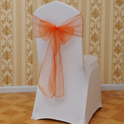 25Pcs/Set Organza visokokvalitetne trake za stolice Vjenčane stolice Navlake za čvorove Dekoracija Mašna Traka Vezice za remen za vjenčanja Praty Banket