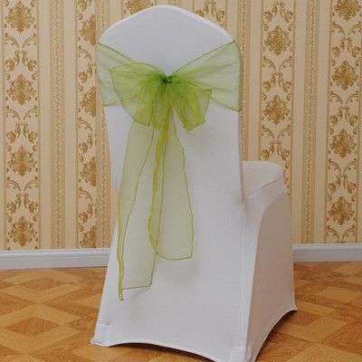 25Pcs/Set Organza visokokvalitetne trake za stolice Vjenčane stolice Navlake za čvorove Dekoracija Mašna Traka Vezice za remen za vjenčanja Praty Banket