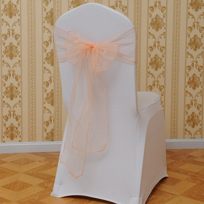25Pcs/Set Organza visokokvalitetne trake za stolice Vjenčane stolice Navlake za čvorove Dekoracija Mašna Traka Vezice za remen za vjenčanja Praty Banket