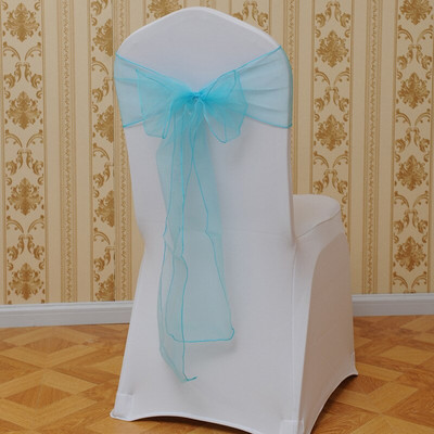 25Pcs/Set Organza visokokvalitetne trake za stolice Vjenčane stolice Navlake za čvorove Dekoracija Mašna Traka Vezice za remen za vjenčanja Praty Banket