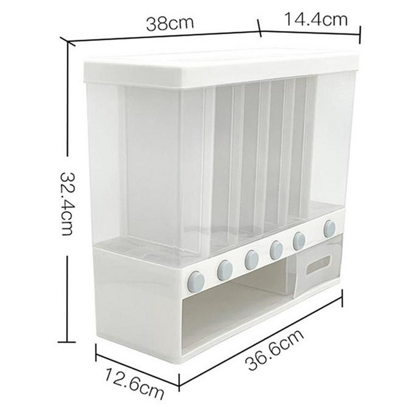 Zatvorena kutija za pohranu riže Spremnik za žitarice Dozator suhe hrane Staklenka za pohranu zrna Kuhinjski organizator za pohranu Dozator riže