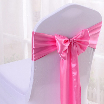 10 buc. Cerceve decorative din satin pentru scaune 17 cm * 275 cm Cercete pentru scaune DIY Arce pentru petrecere de nunta, eveniment, decorare scaun de Craciun