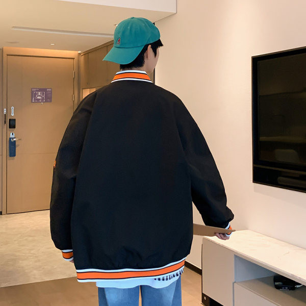 Naujo modelio spyruoklinė striukė vyrams su raštu ir kišene