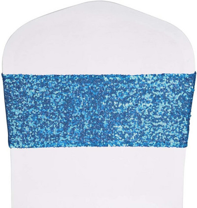 10/50 komada Pojas za stolicu sa šljokicama Pojas Navlaka za vezivanje Vjenčanje Podvezica Ukras Čvor Vrpca Banket Party Rođendan Dekoracija kuće Kuhinja