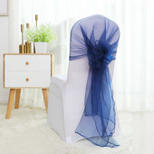 25 komada 65 x 275 cm prozirna organza stolica za vjenčanje Mašne Pojasnice Napa za stolac Čvor Vrpce Vezice Dekoracija događaja za hotelsku zabavu