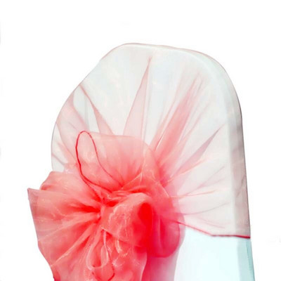 25 komada 65 x 275 cm prozirna organza stolica za vjenčanje Mašne Pojasnice Napa za stolac Čvor Vrpce Vezice Dekoracija događaja za hotelsku zabavu