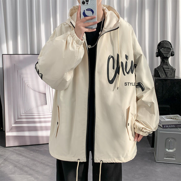 Muška jesenska jakna s printom i kapuljačom